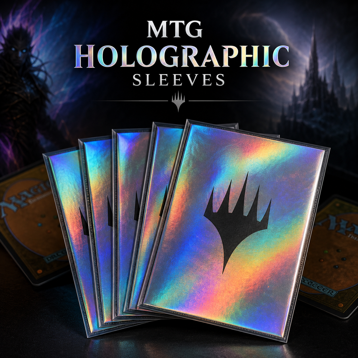 mtg holographic sleeves